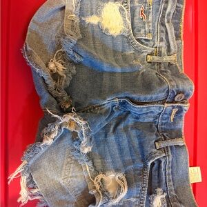 Vintage Hollister Blue Distressed Denim Shorts